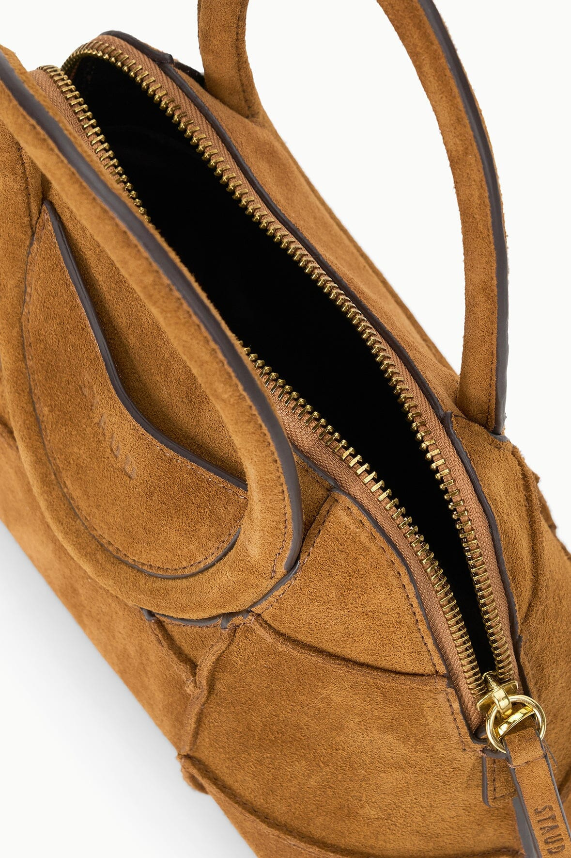 STAUD NAOMI MINI SATCHEL TAN SUEDE - 8