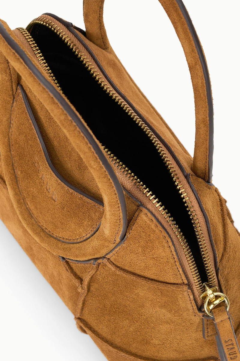 STAUD NAOMI MINI SATCHEL TAN SUEDE 8