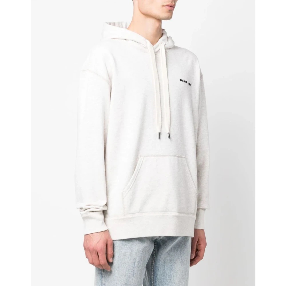 ★Isabel Marant★ Marcello Logo Hood Ecru SW0055HAA2M35H23EC ISABEL MARANT MARCELLO LOGO EMBROIDERED HOODIE MEN