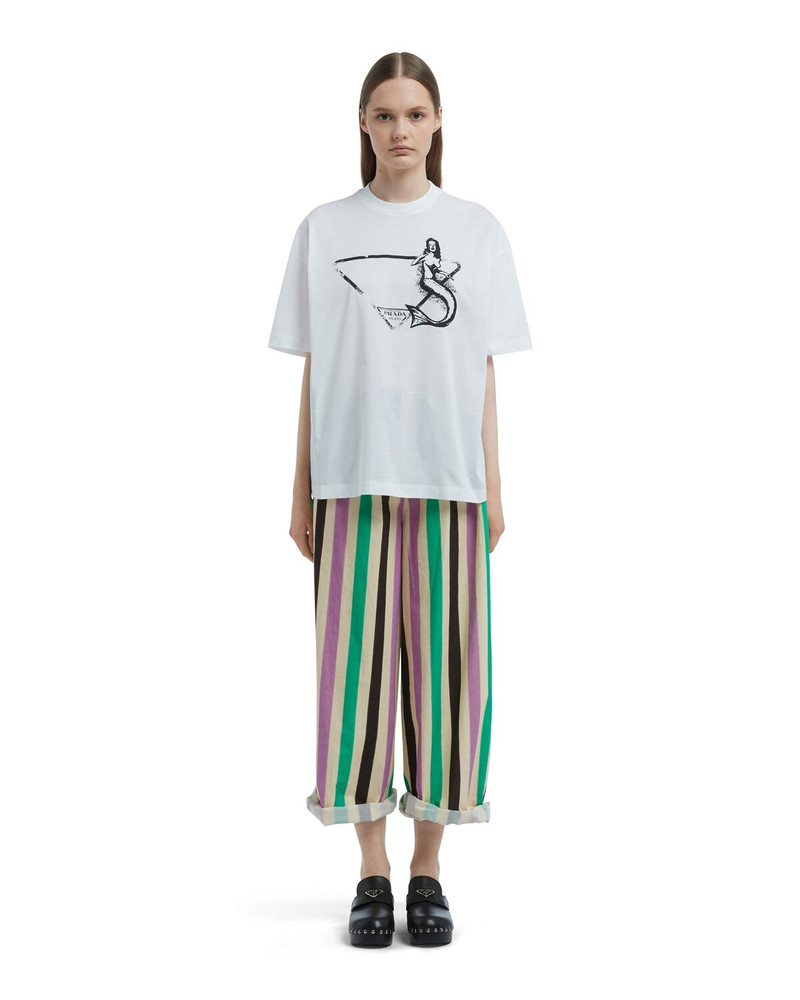 Prada Oversized printed jersey T-shirt outlook