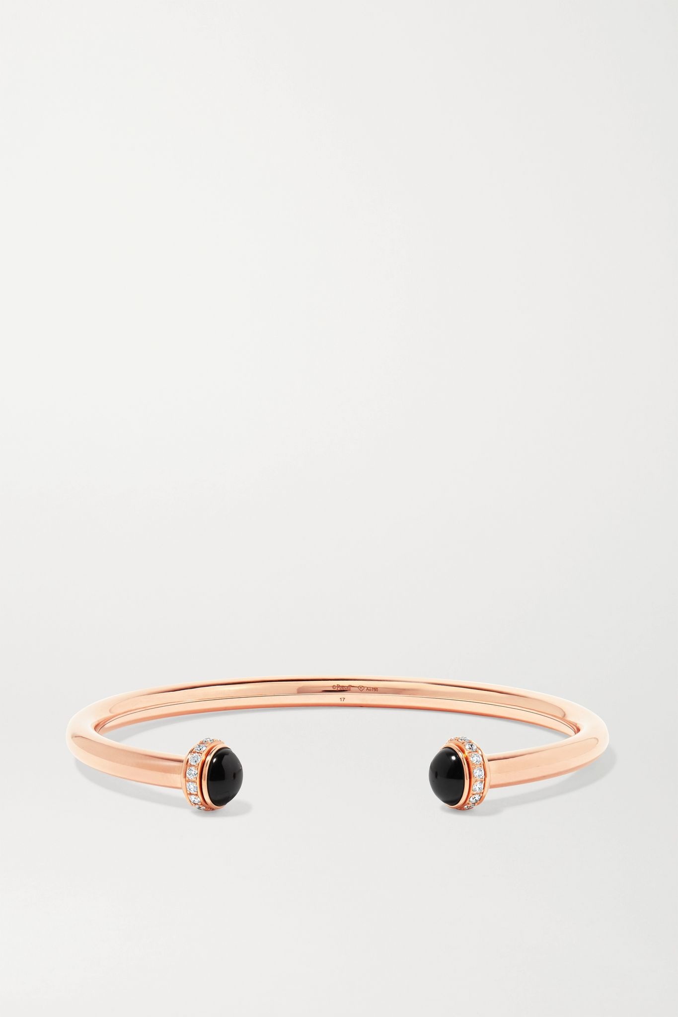 Possession 18-karat rose gold, onyx and diamond cuff - 1