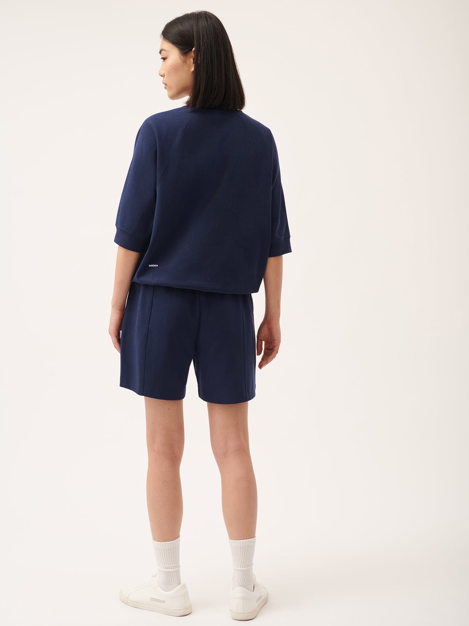 Womens DNA Double Jersey Panelled Shorts - Navy - 4