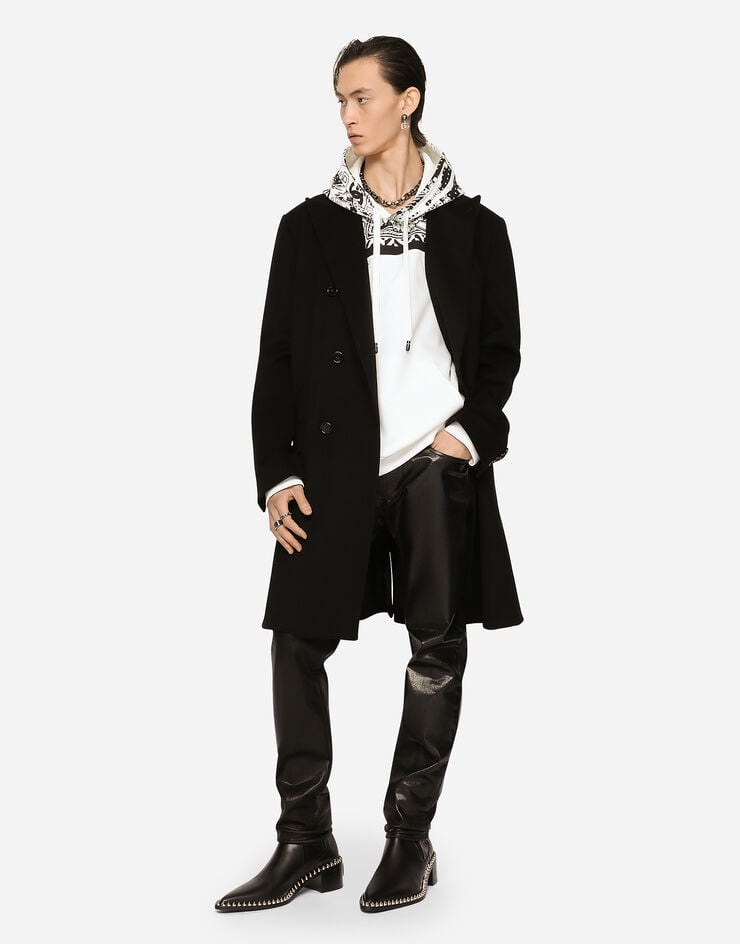 Deconstructed double-breasted wool coat - 5