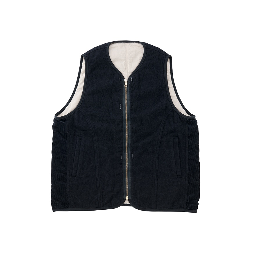 WAWONA DOWN VEST (W/LI NEP TWEED) NAVY - 1