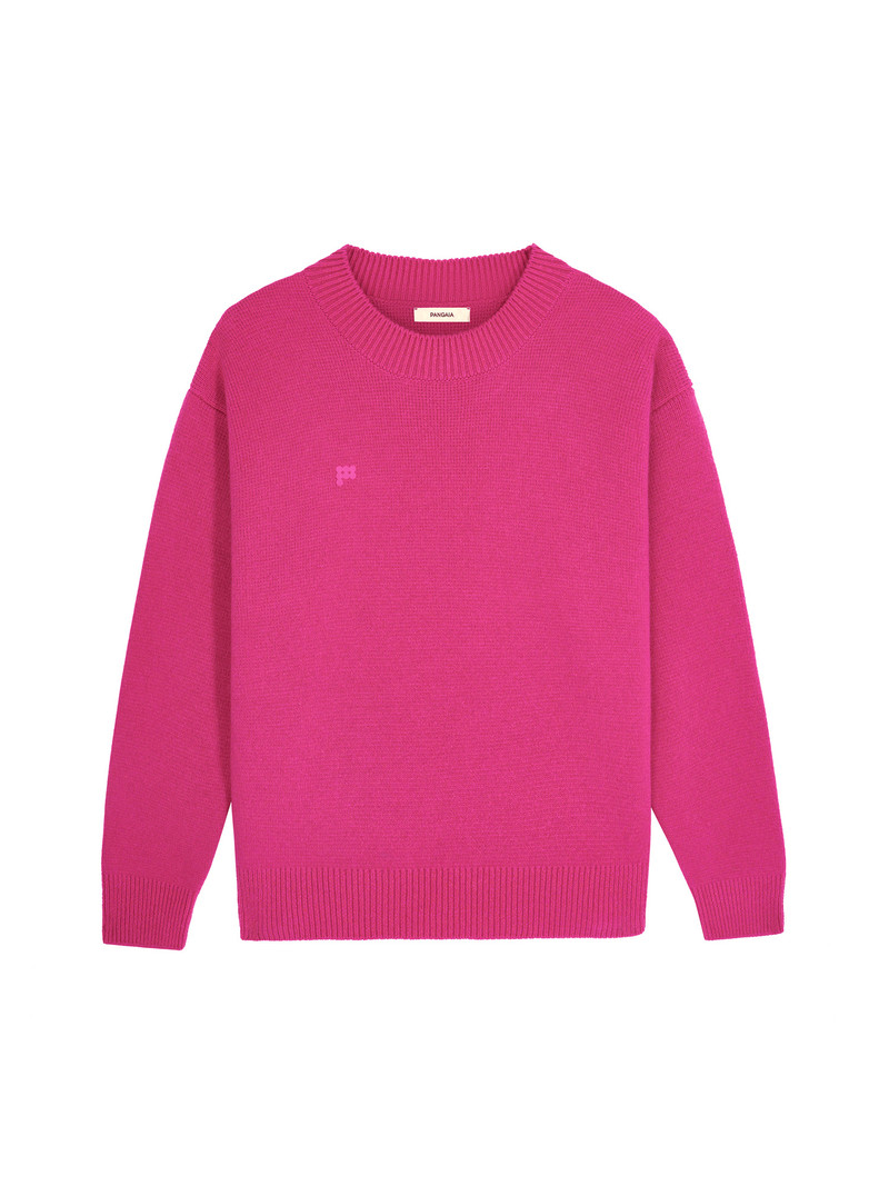 Women's Recycled Cashmere Sweater - Tourmaline Pink 1