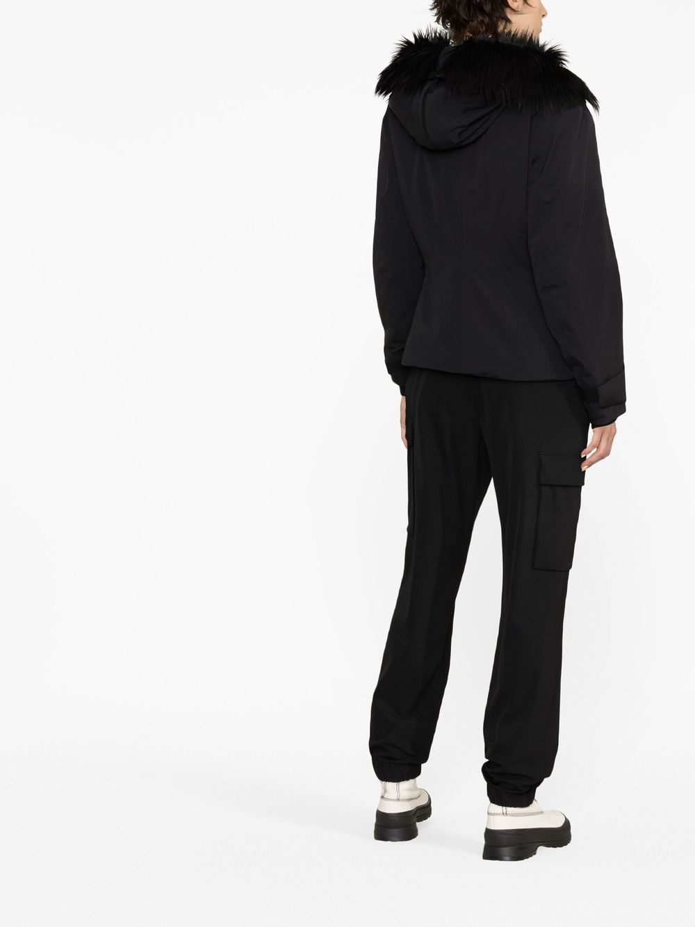 logo-patch hooded jacket - 3