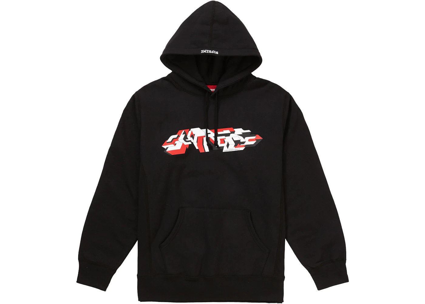 Supreme Delta Logo Hooded Sweatshirt Black - 1