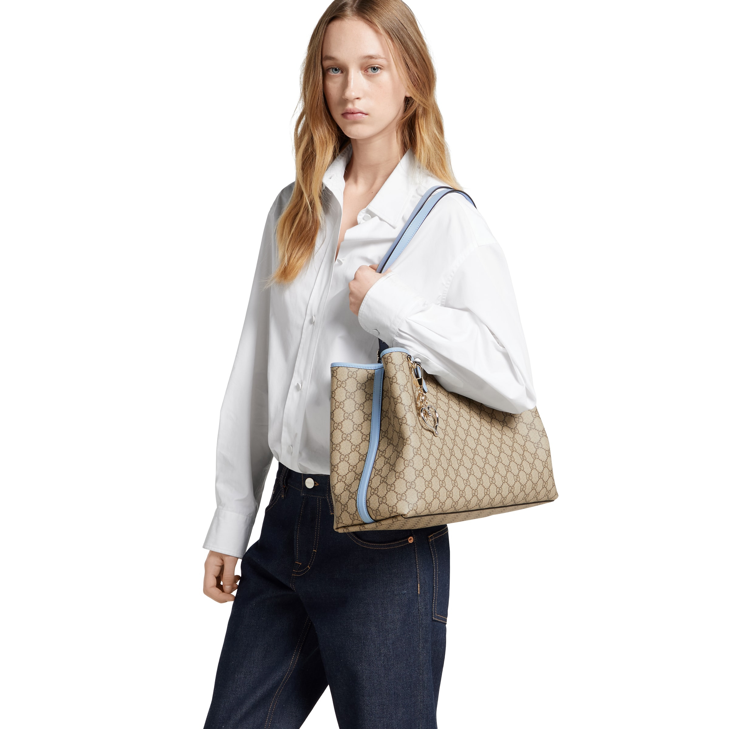 GG Emblem large tote bag - 5