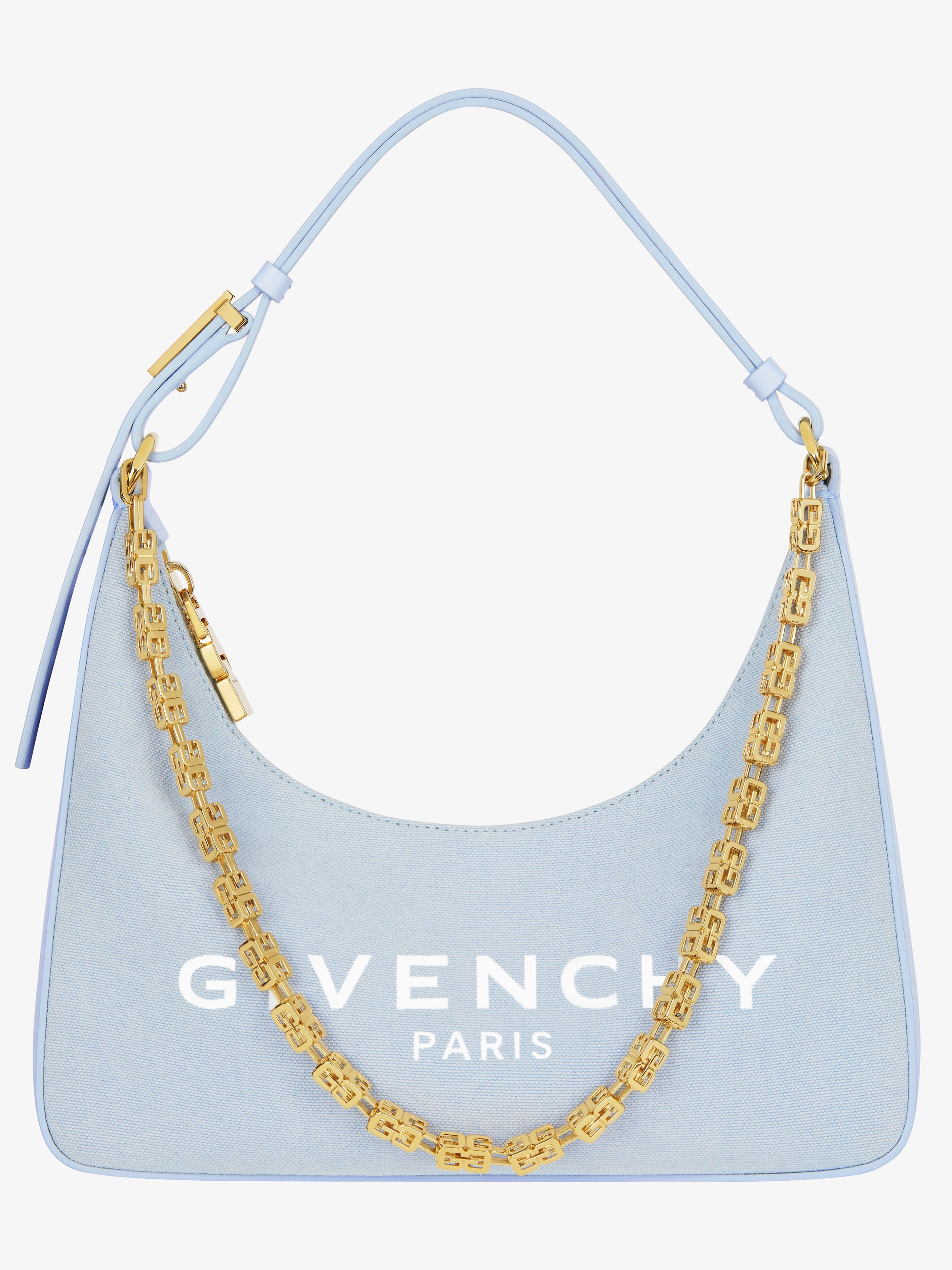 SMALL MOON CUT OUT BAG IN CANVAS WITH CHAIN - 6