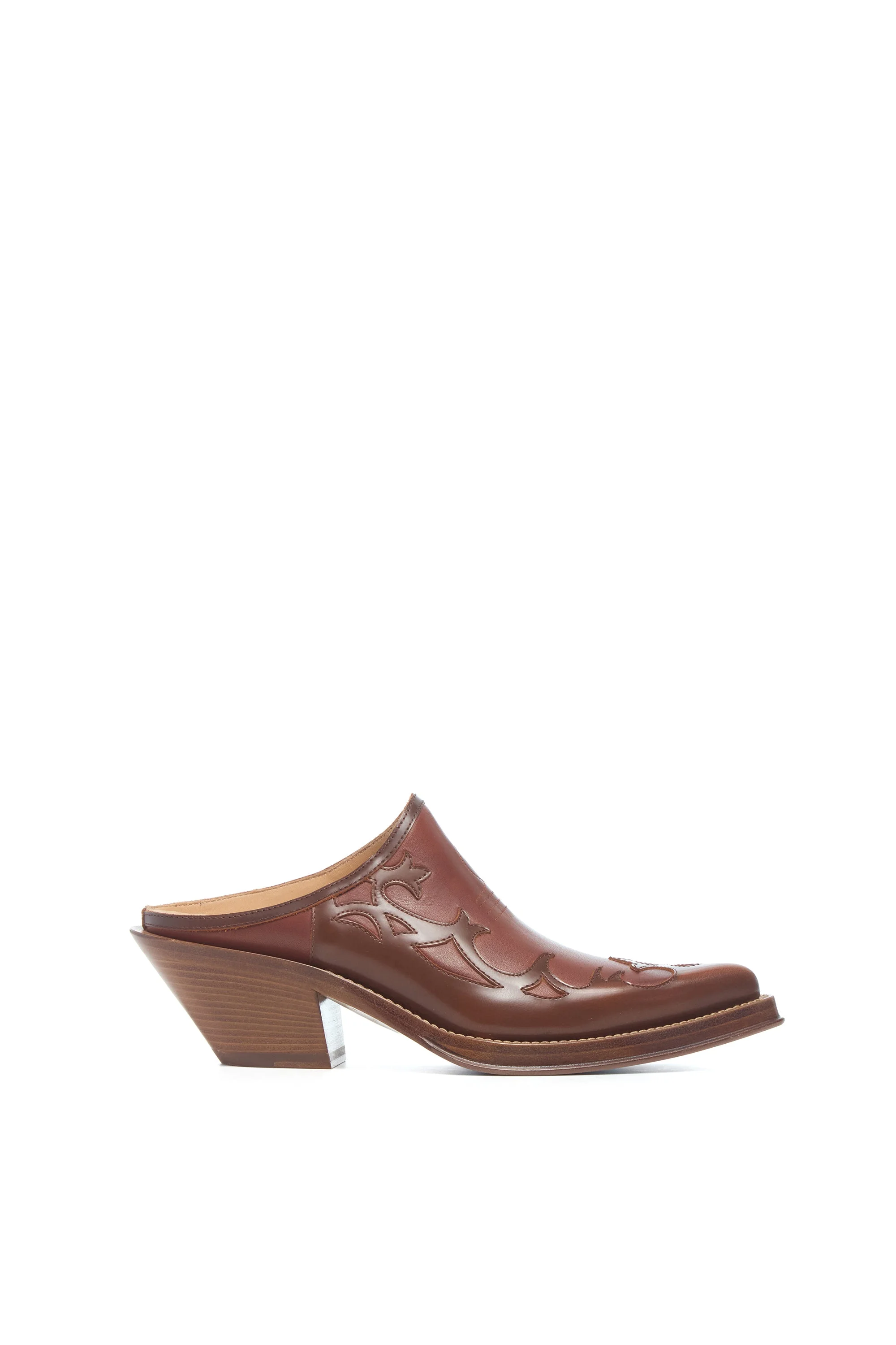 Temperance Cowboy Mule in Cognac Leather - 1
