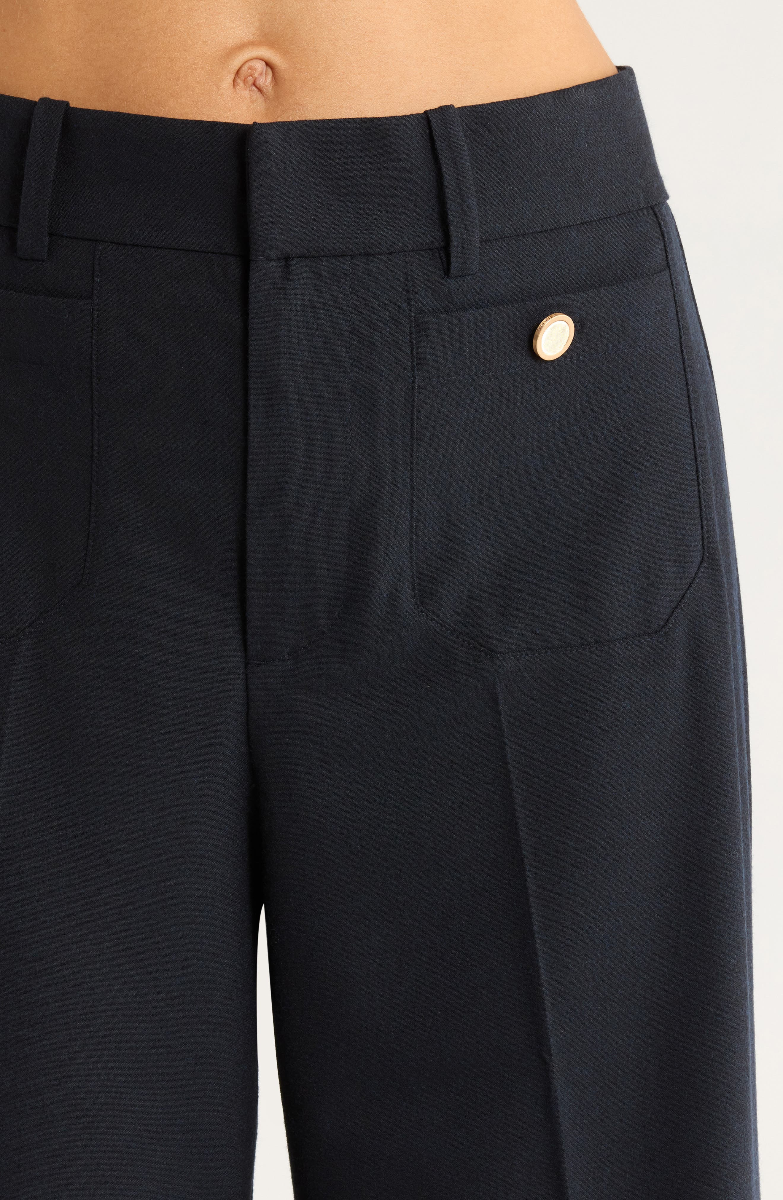 FRAME Modernist High Waist Pocket Pants in Dark Navy at Nordstrom - 4