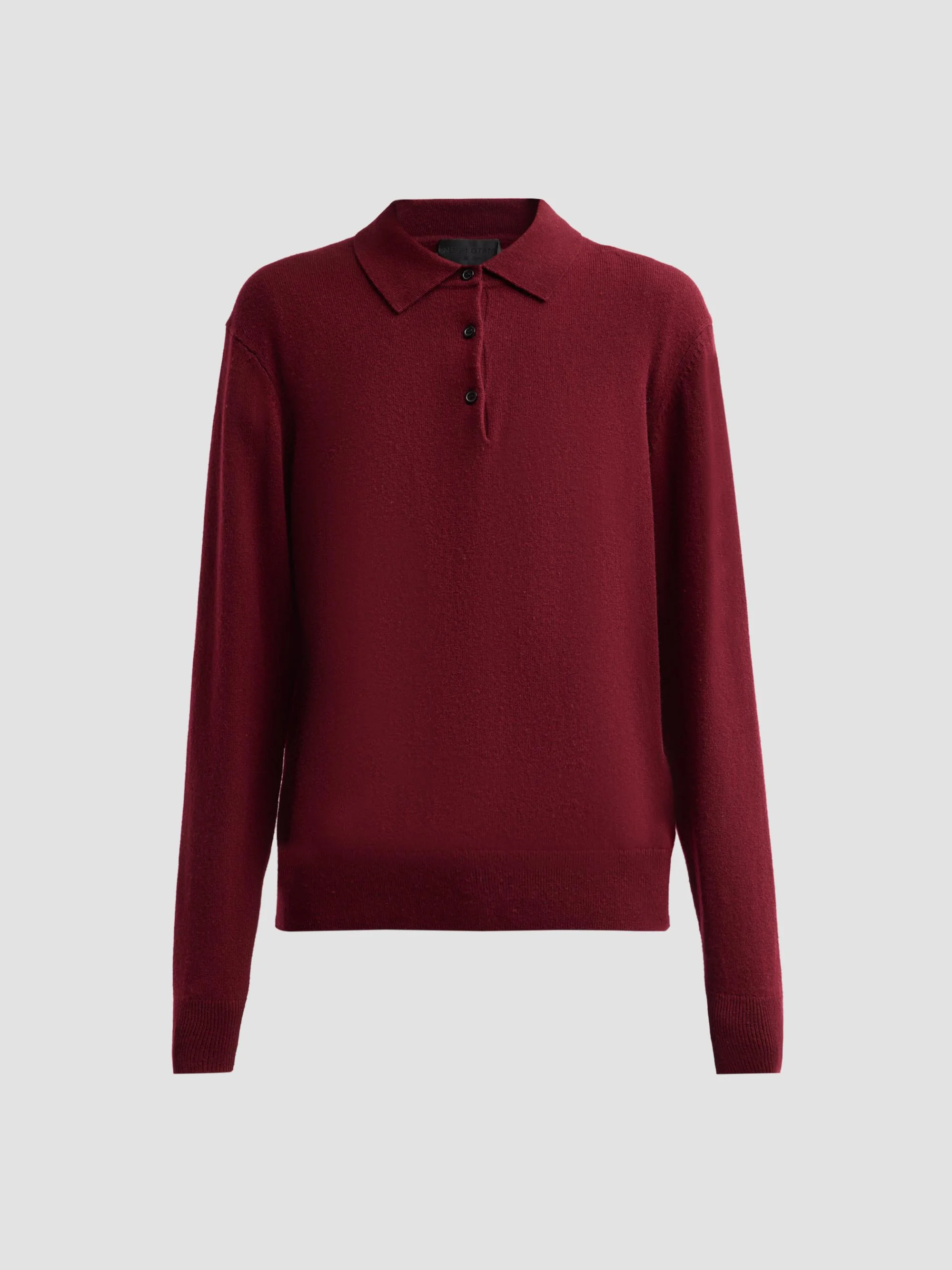 Women's Jovan Cashmere Polo Sweater - Burgundy - 1