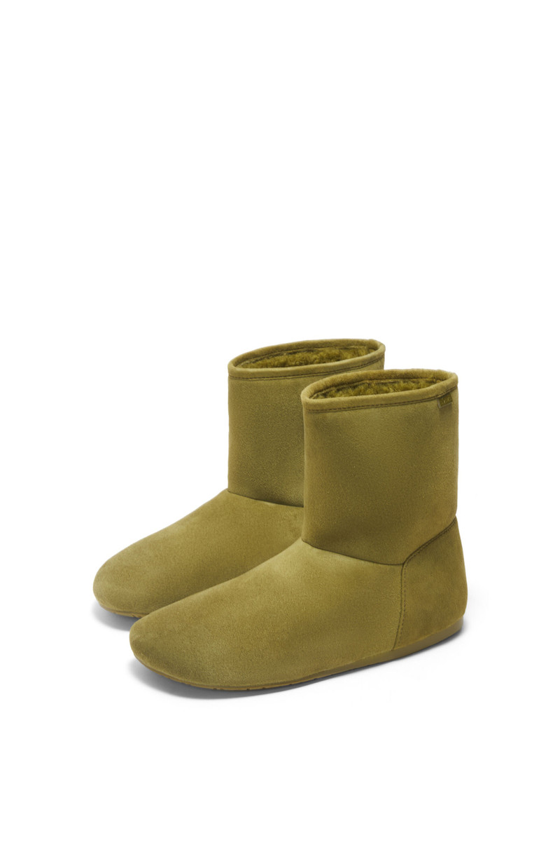 Loewe Lago boot in suede and shearling outlook