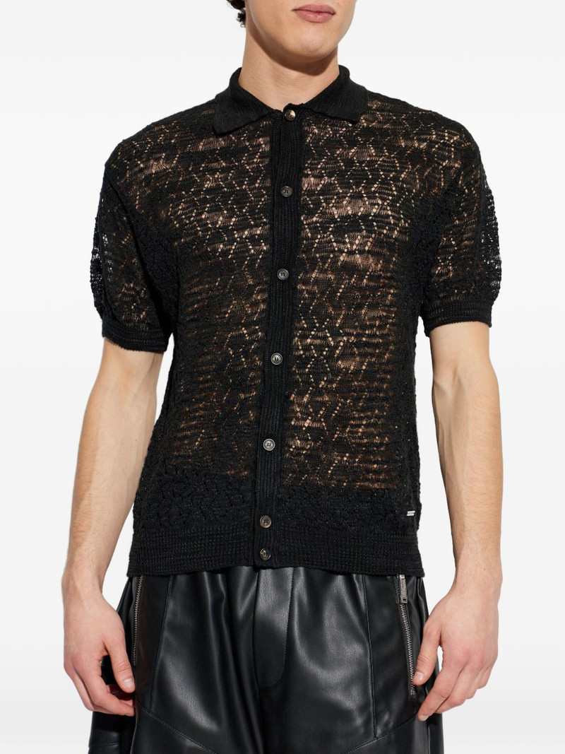 button-up open-knit shirt 3