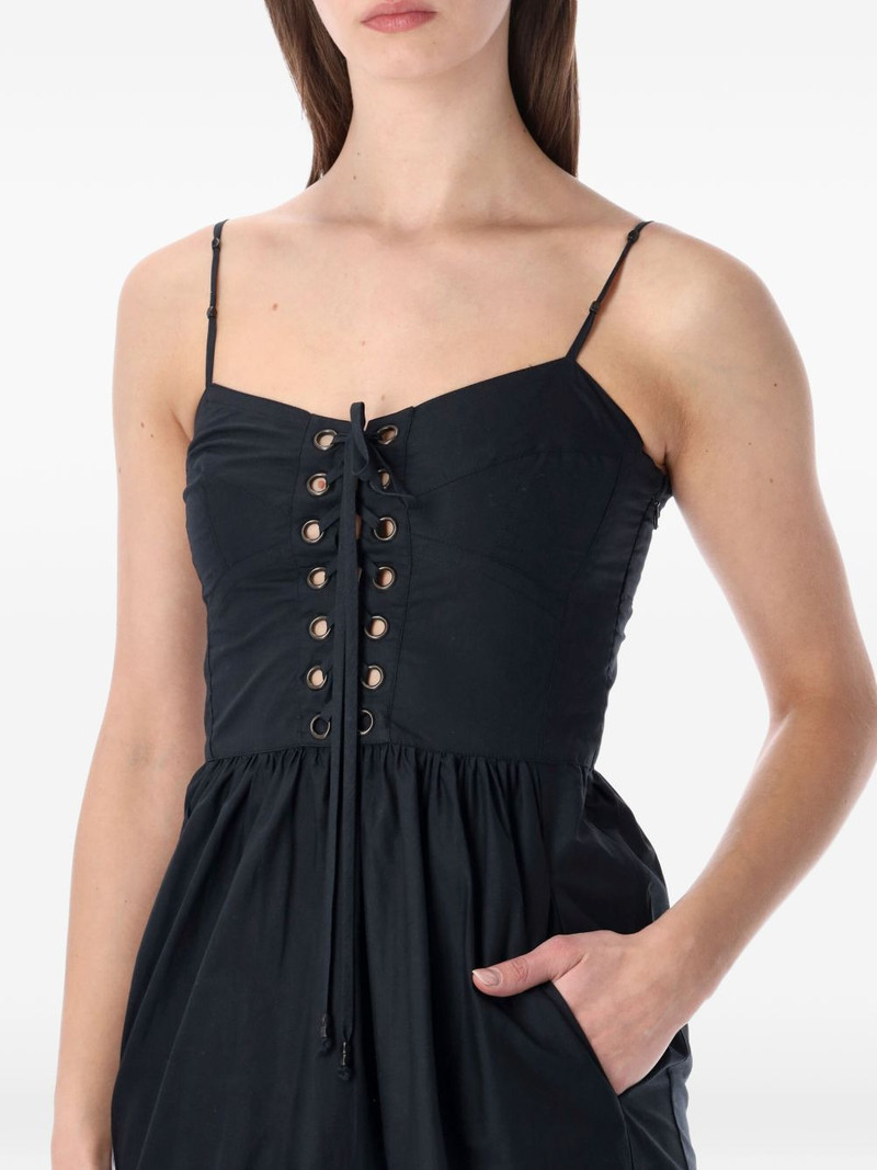 Dryna eyelet lace-up cotton mini dress 3