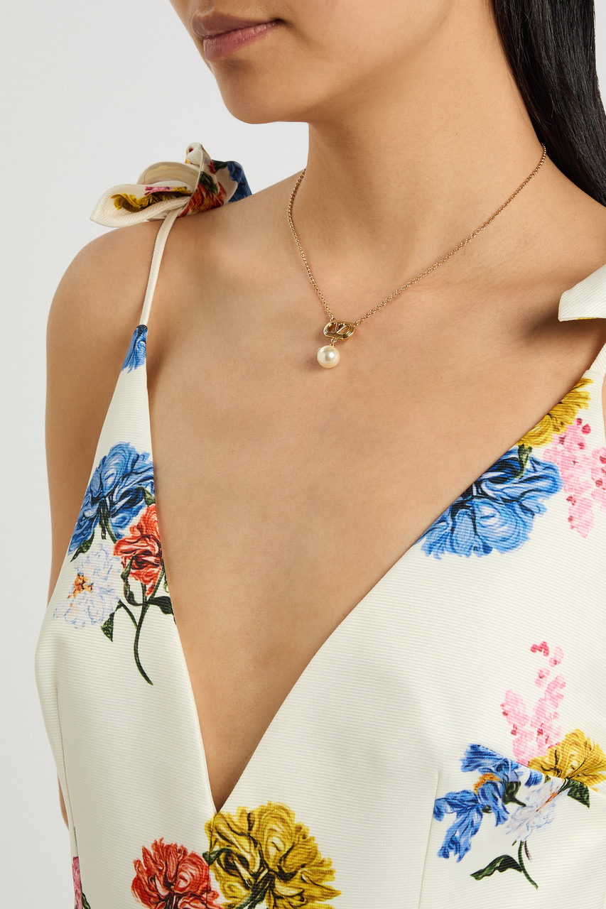 Valentino Garavani Ovalette Vlogo Necklace - 4