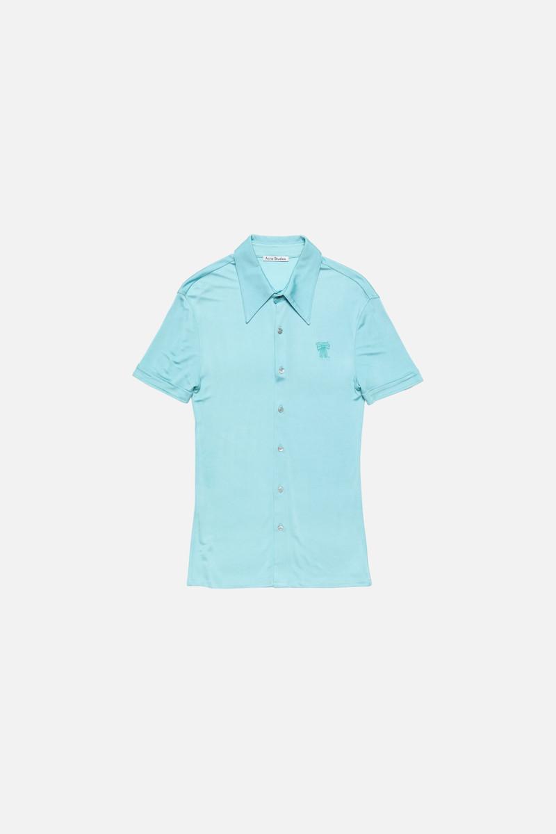Logo button-up - Aqua blue 1