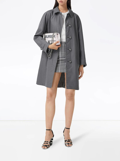 Burberry gingham reversible single-breasted coat outlook