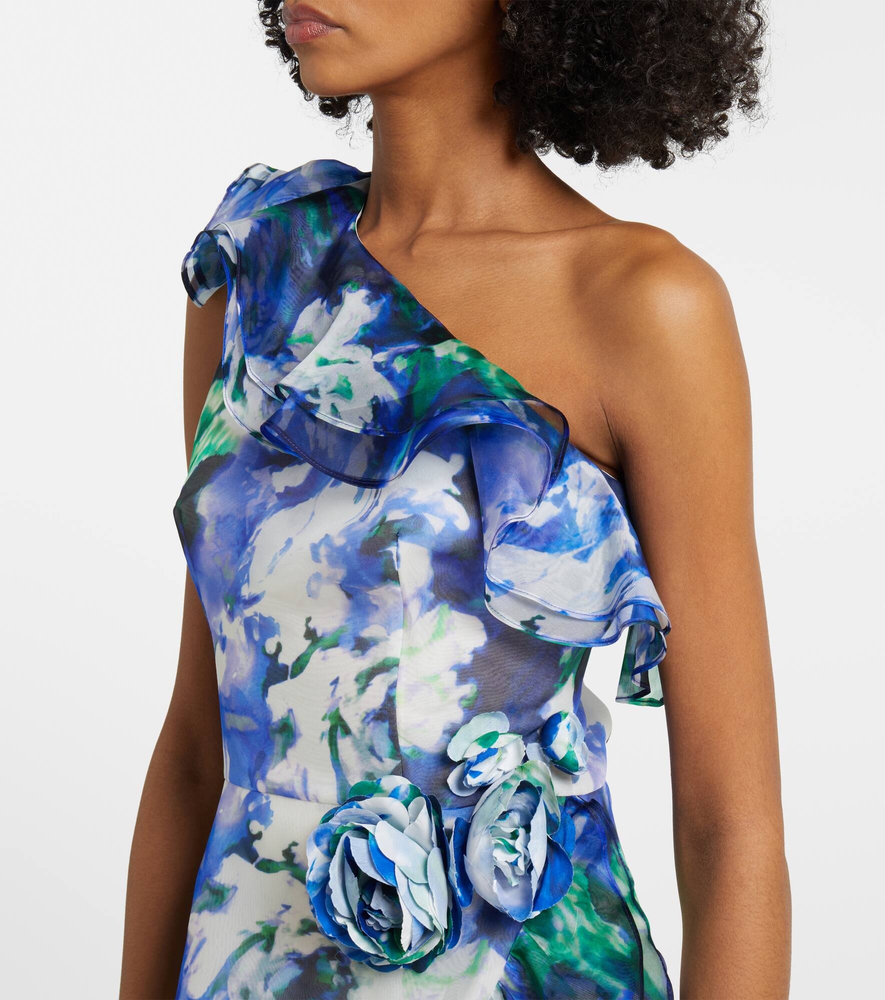 Carmea floral silk organza maxi dress - 4