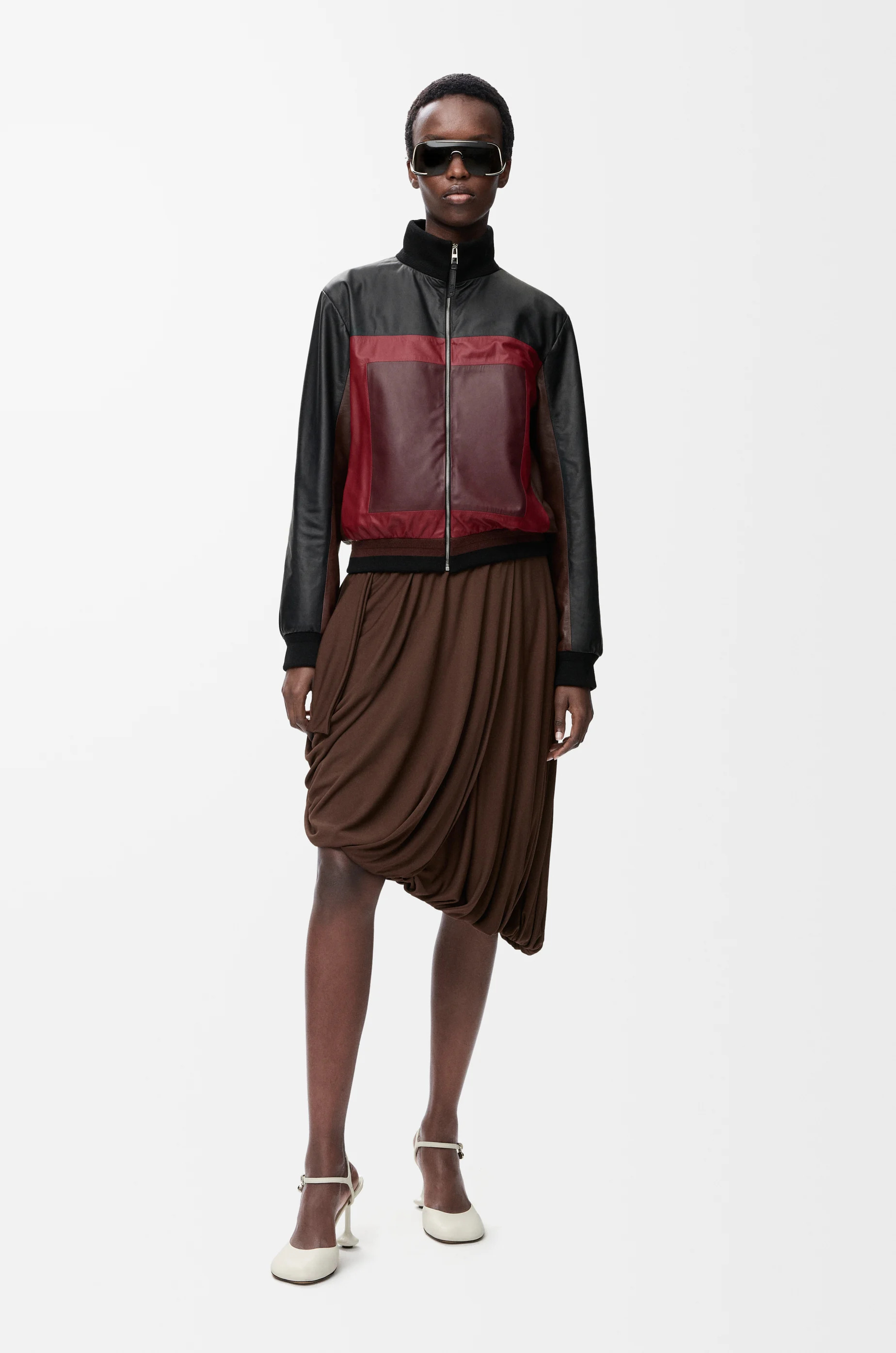 Cropped jacket in nappa lambskin - 2