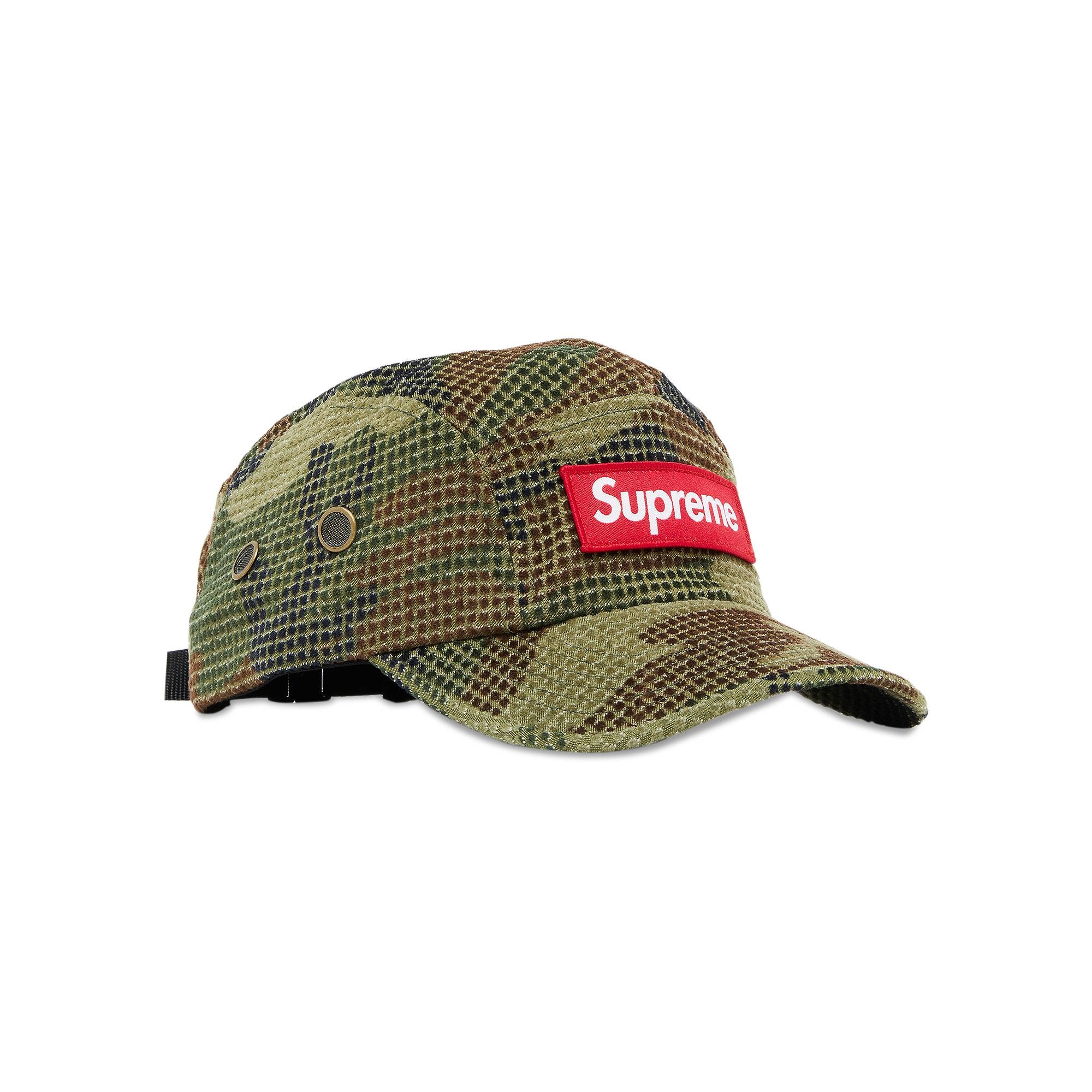 Supreme Camo Grid Velvet Camp Cap 'Woodland Camo' - 2