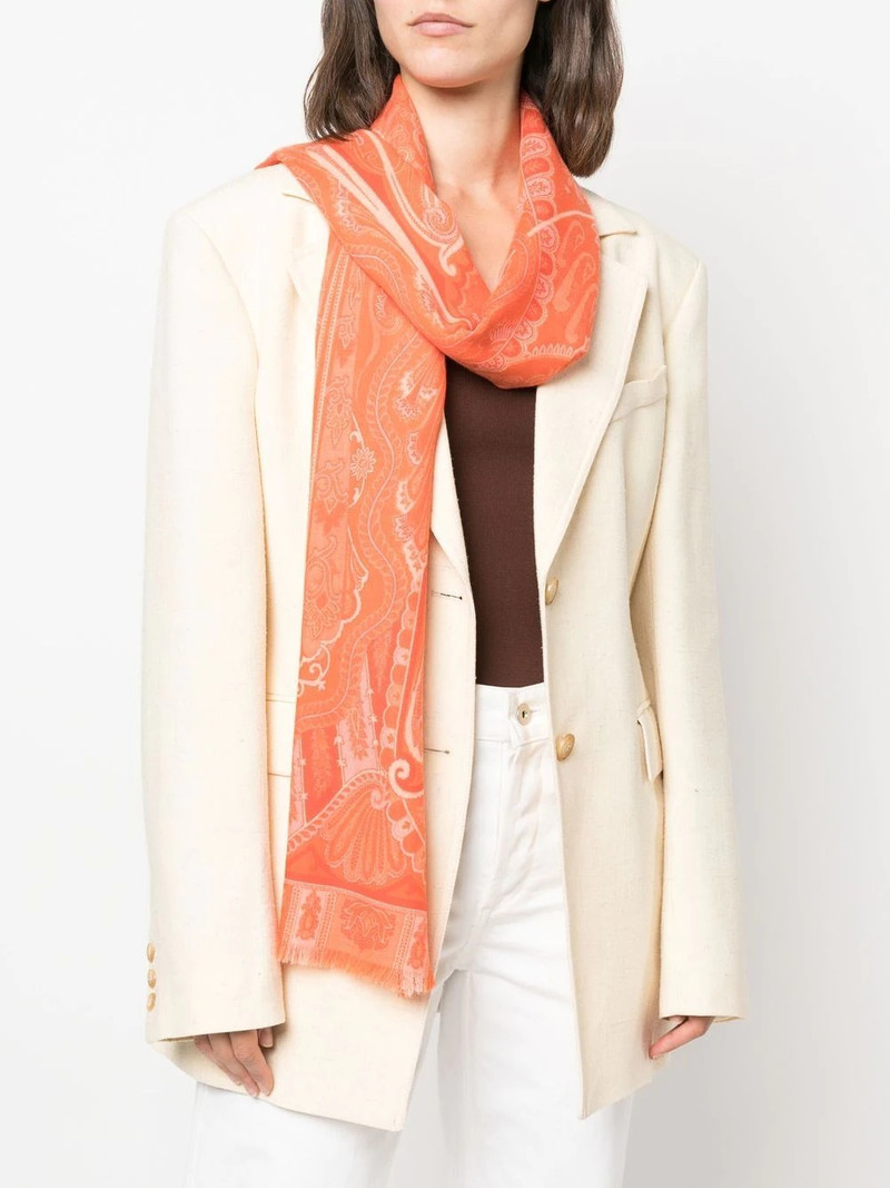 Etro ornamental-print scarf outlook