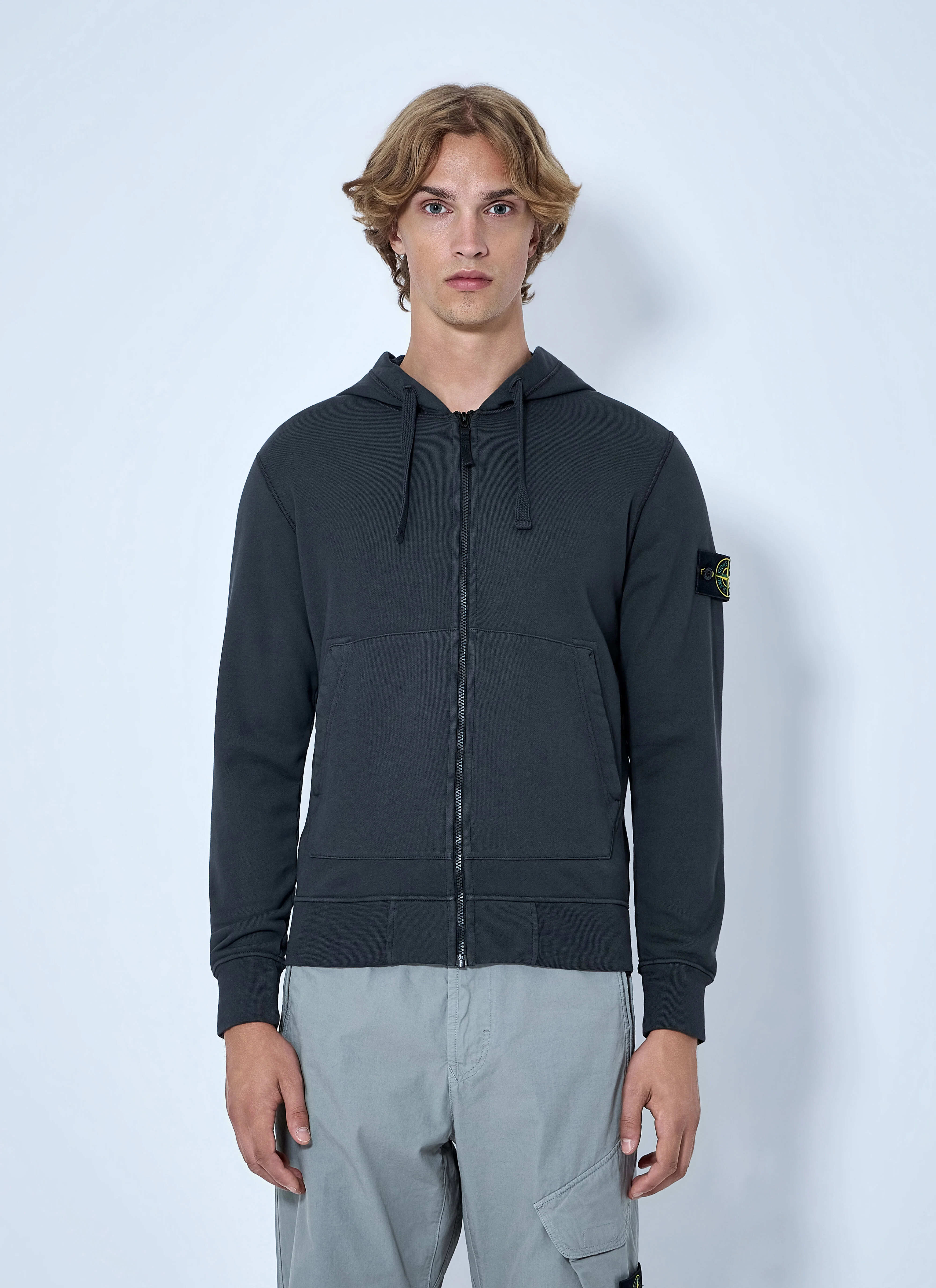 Hooded Zip-Up Sweatshirt - 1