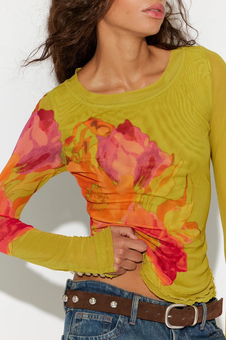 Lilly Printed Long Sleeve Top - 1