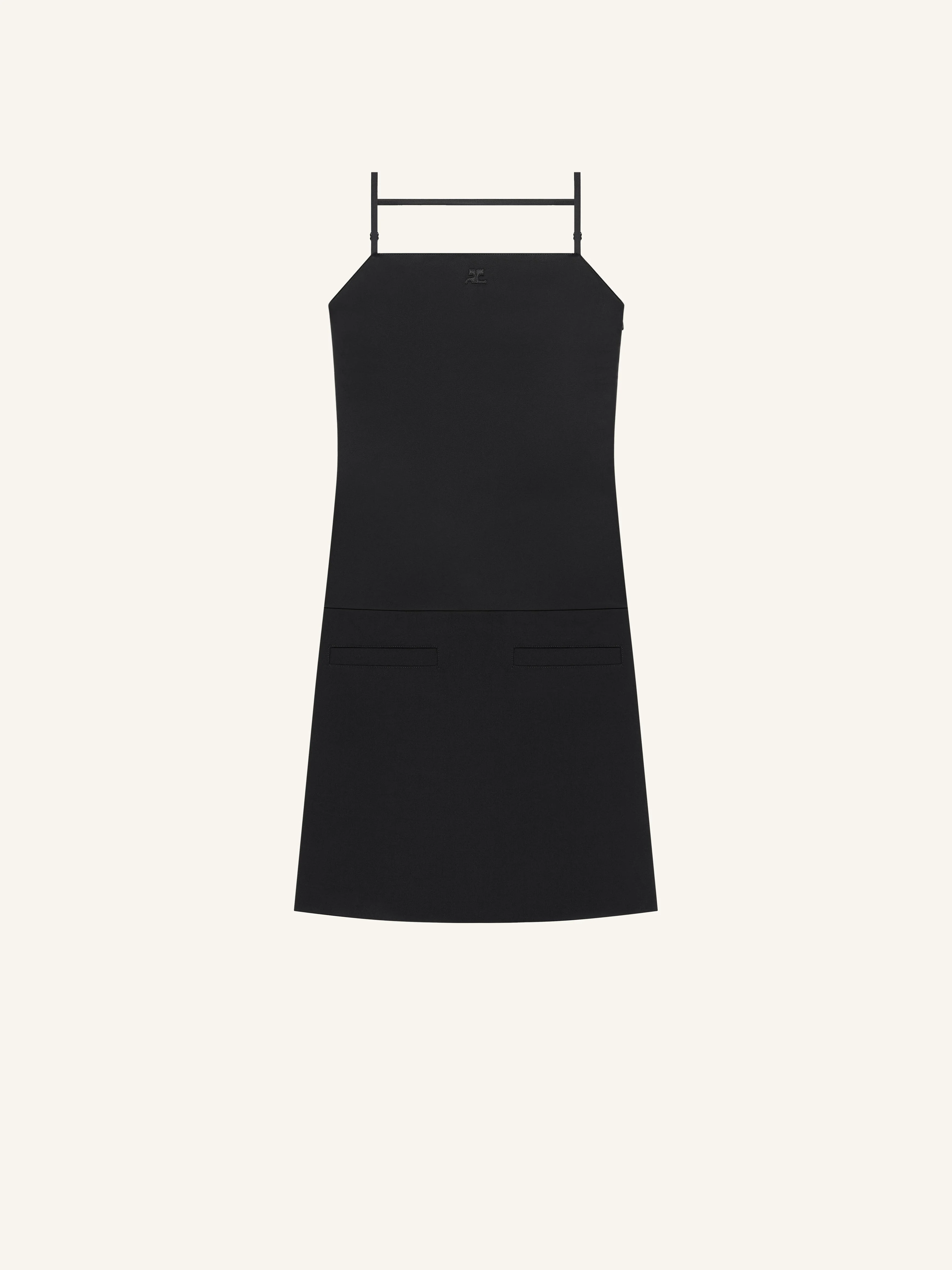 BI-MATERIAL SATIN DRESS - 1