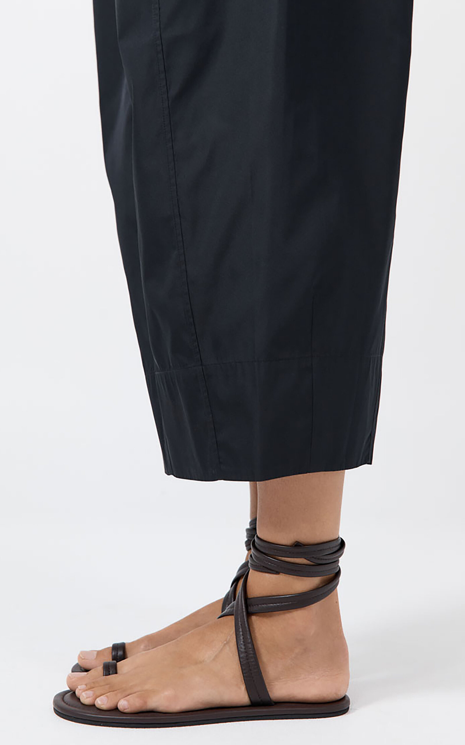 Lace-Up Leather Sandals brown - 3