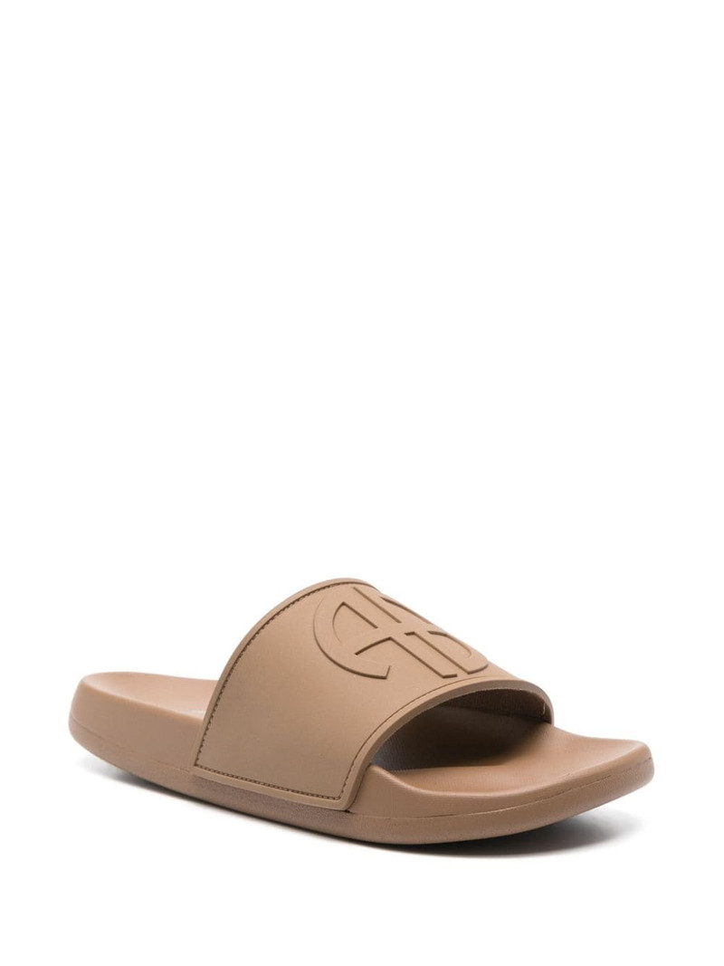 ANINE BING logo-embossed slides outlook