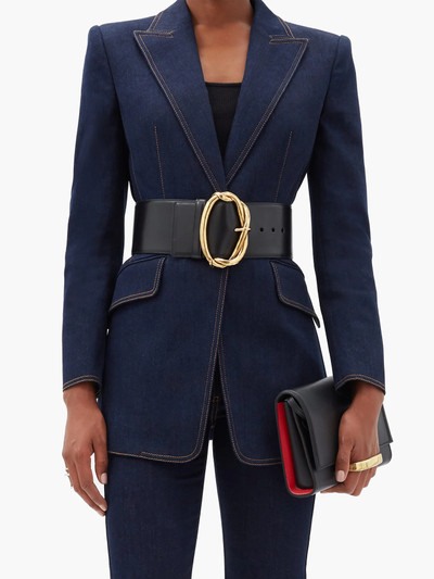 Alexander McQueen Single-breasted tailored denim jacket outlook