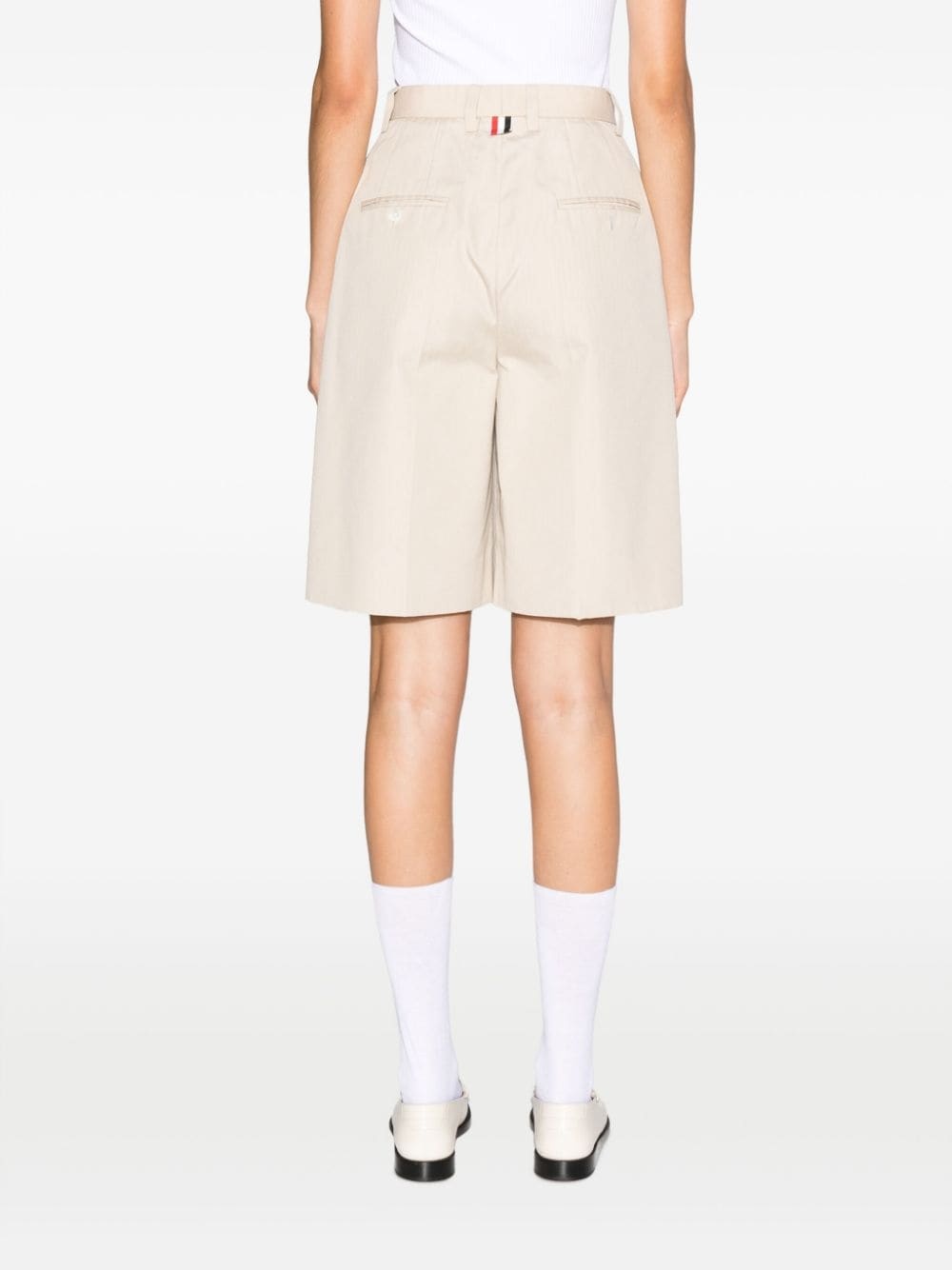 high-waisted tailored shorts - 4