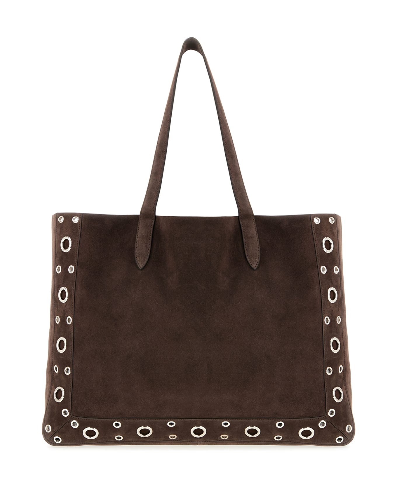 Brown Suede Shopping Bag - 3