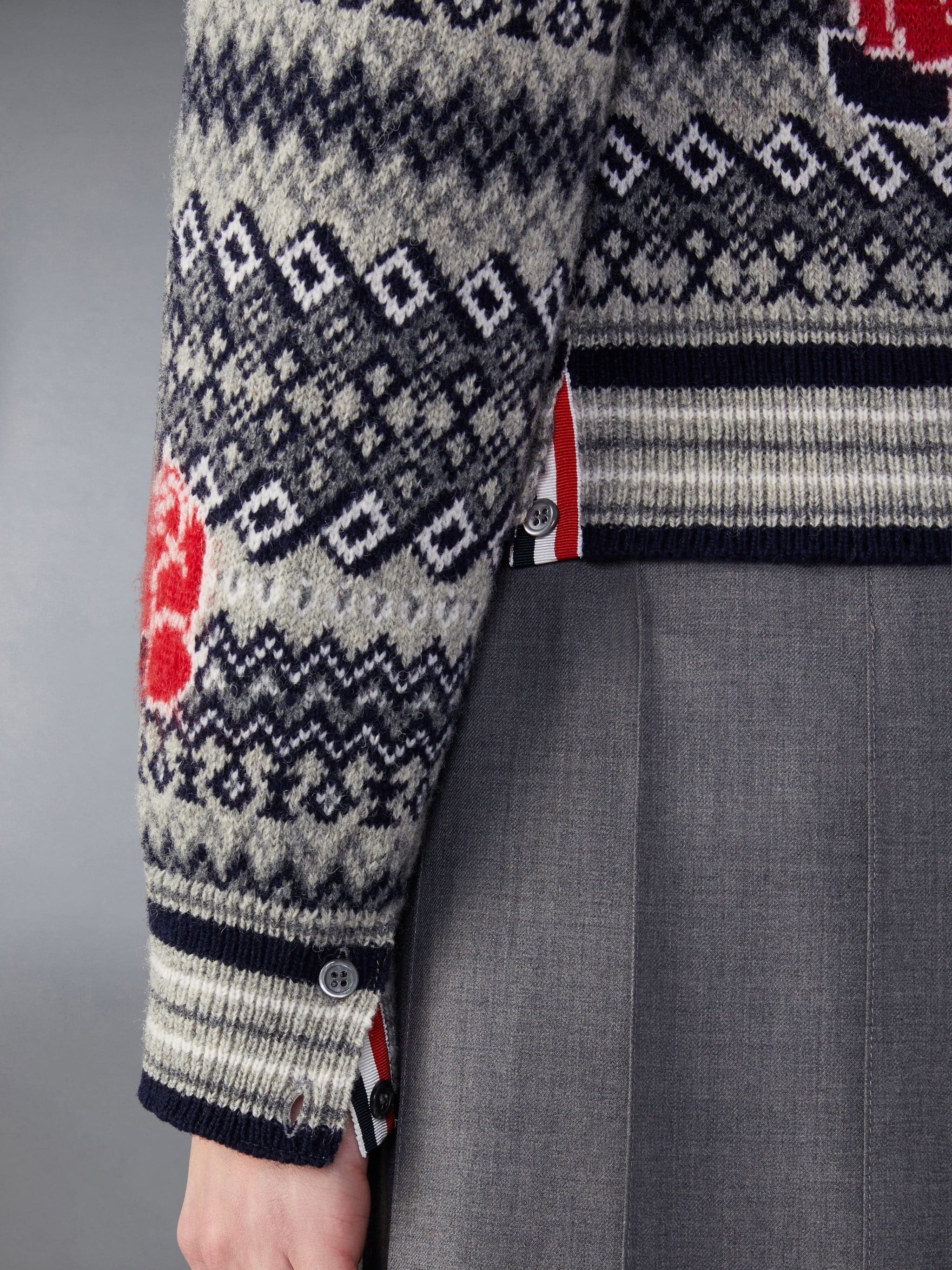 Wool Mohair Rose and Raven Cardigan - 6