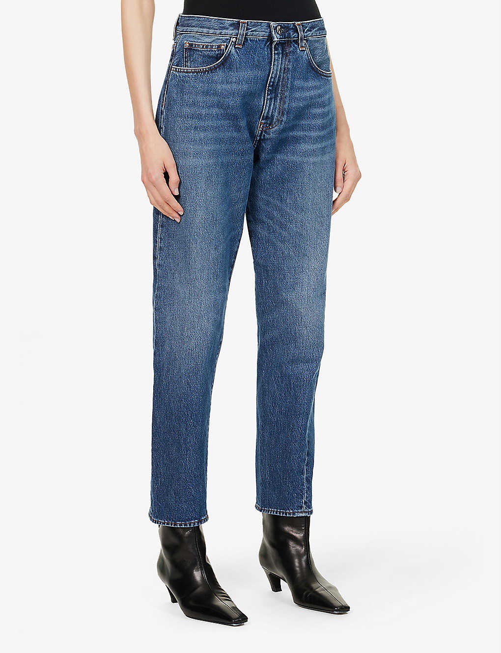 Twisted Seam high-rise straight-leg organic-denim jeans - 3
