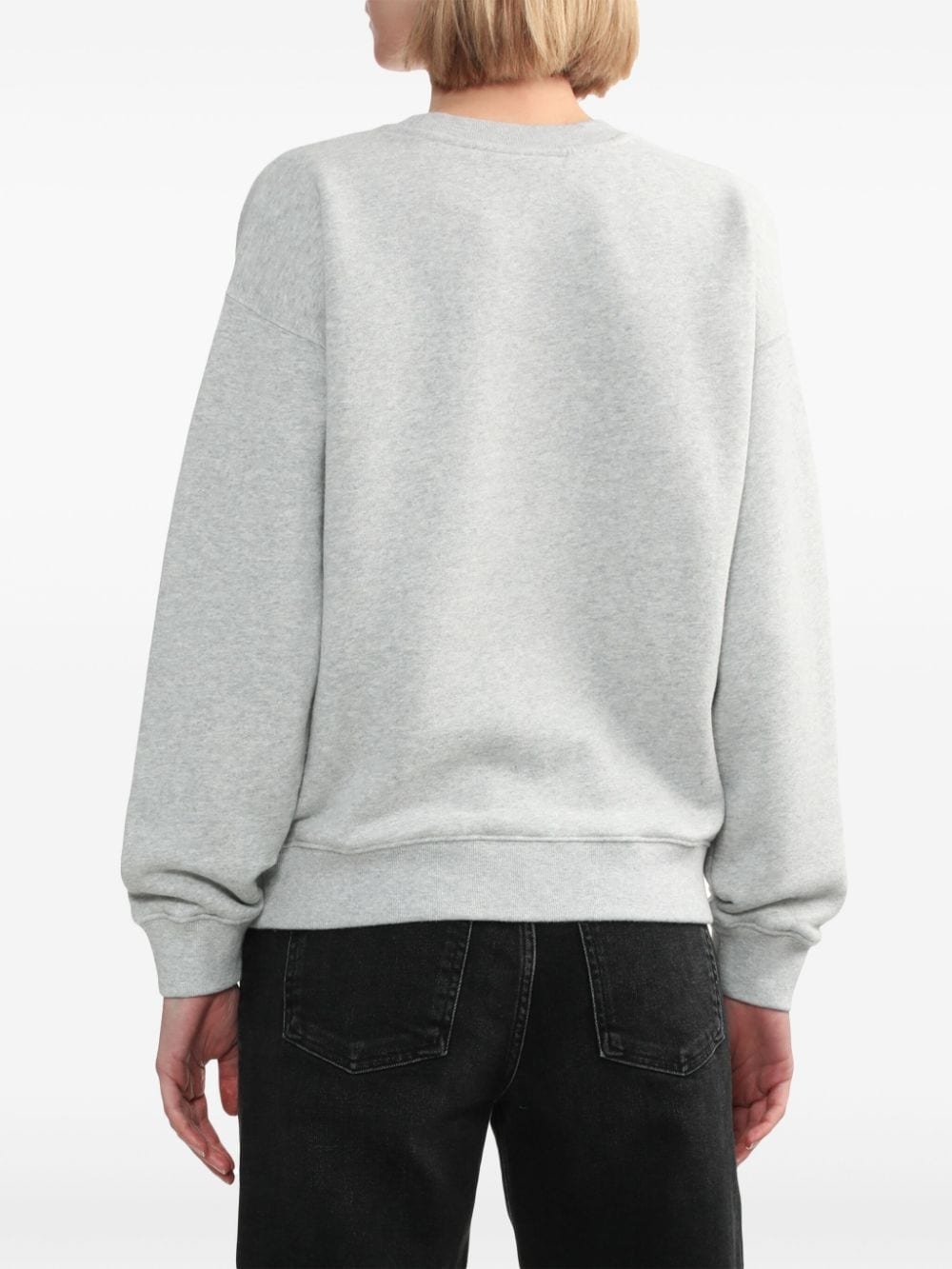 logo-embroidered cotton sweatshirt - 4