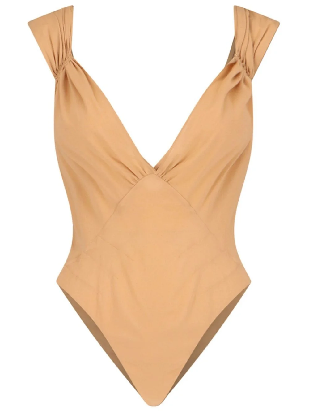 cross-back silk bodysuit - 1