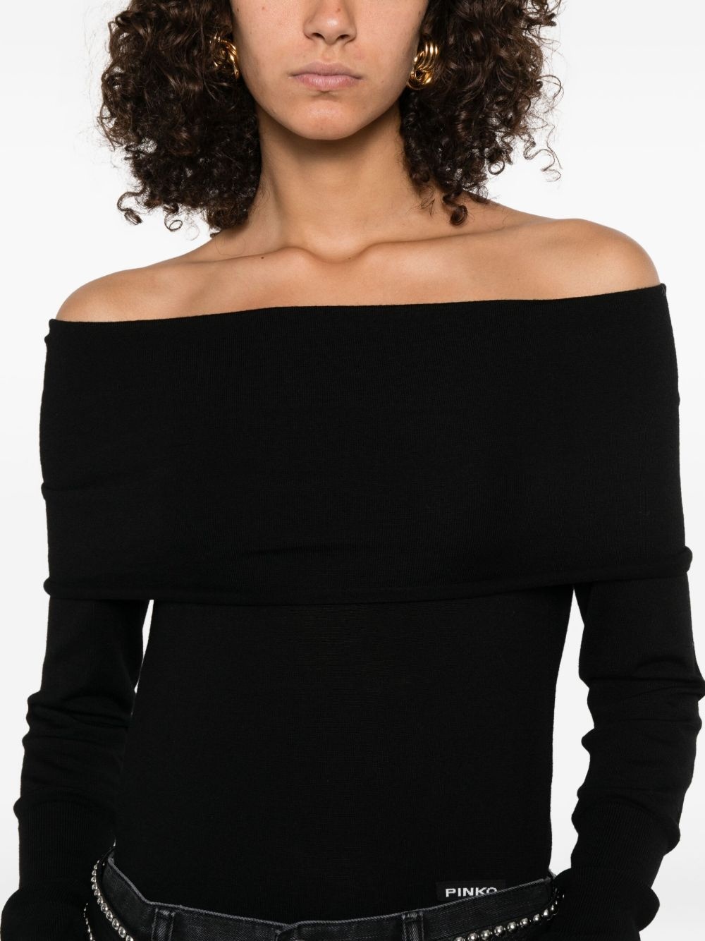 off-shoulder wool top - 5