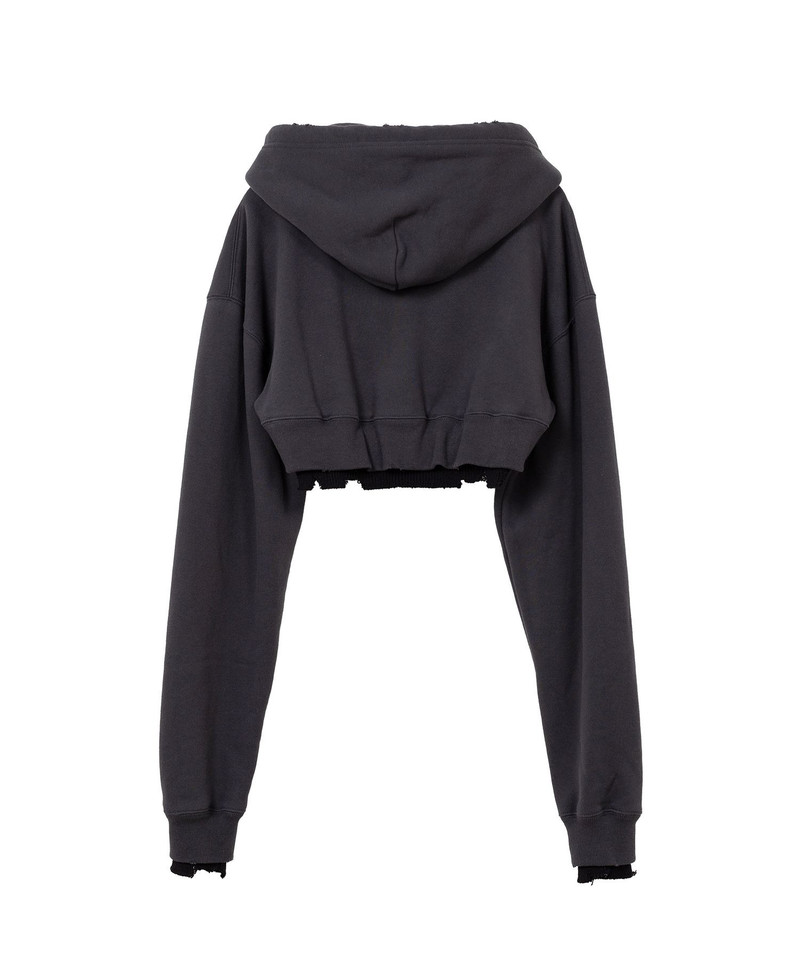Layered Cropped Zip-up Hoodie 16