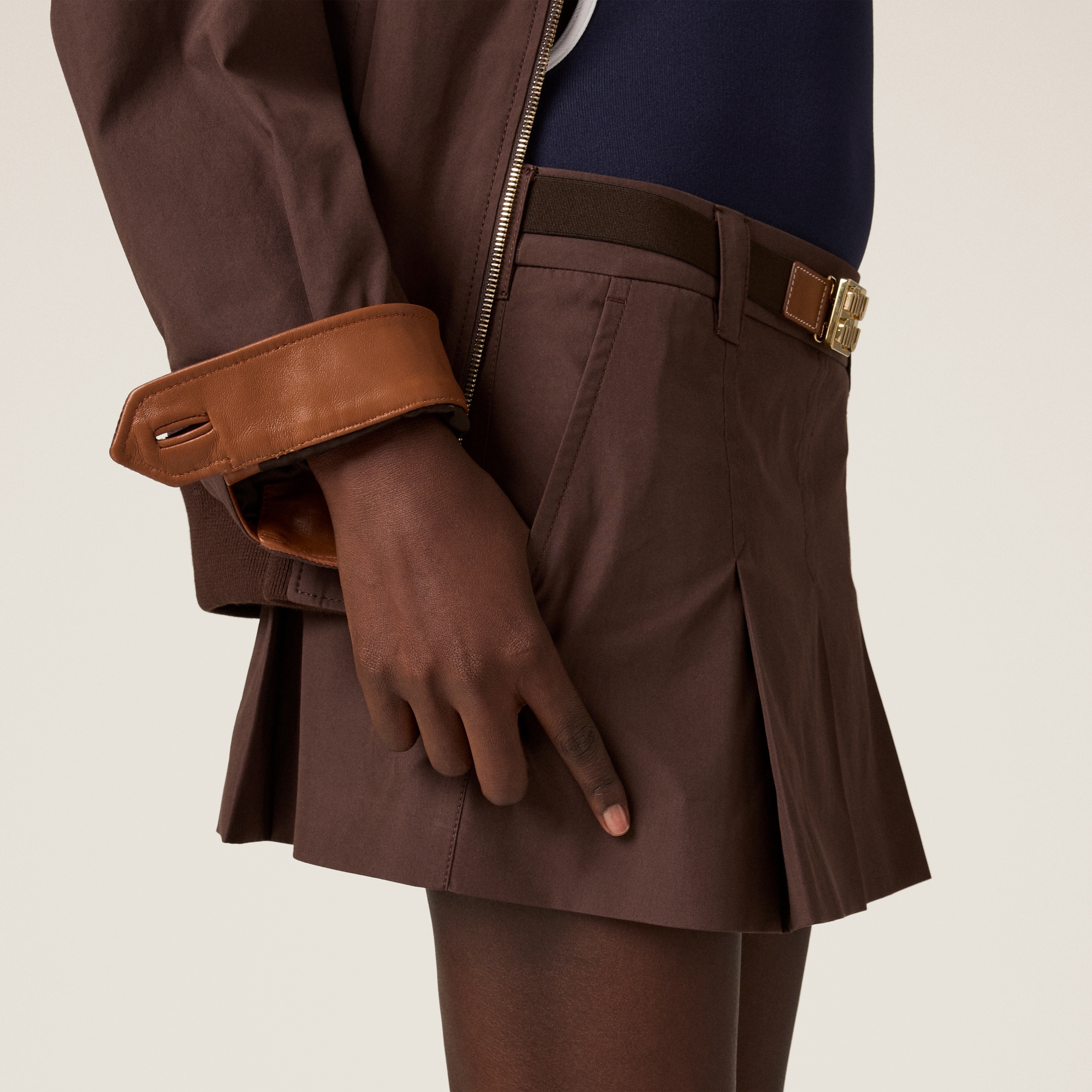 Panama cotton miniskirt - 5