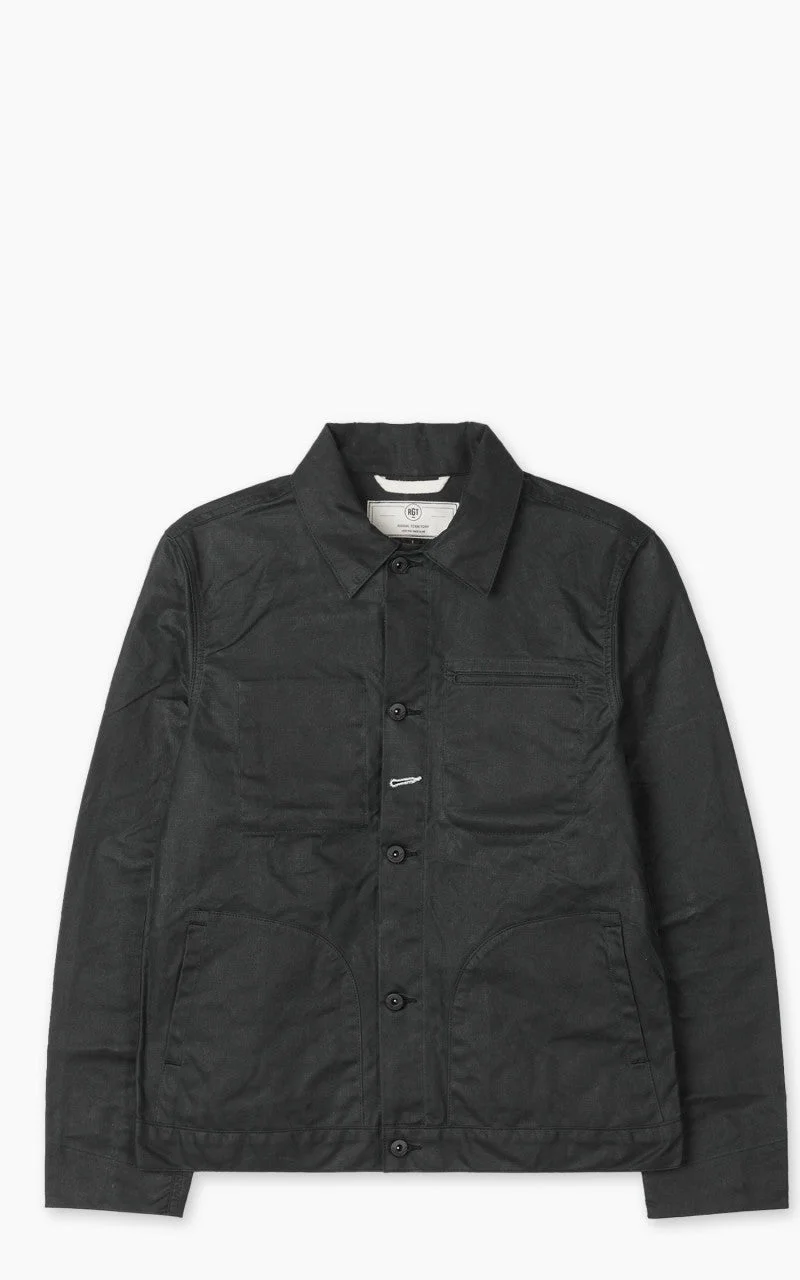 ROGUE TERRITORY SUPPLY JACKET WAXED CANVAS RIDGELINE BLACK - 1