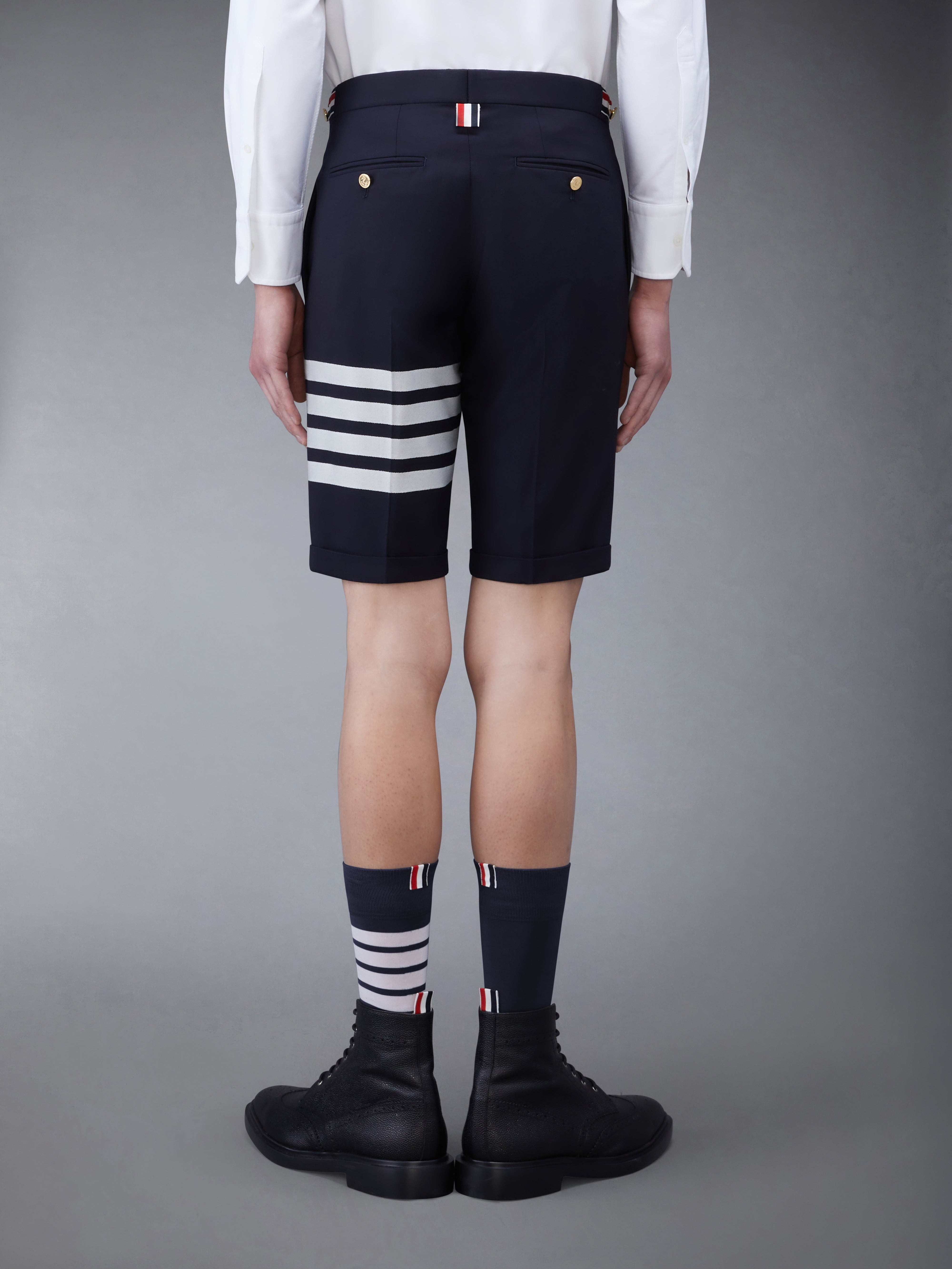 PLAIN WEAVE 4-BAR LOW RISE SHORTS - 3