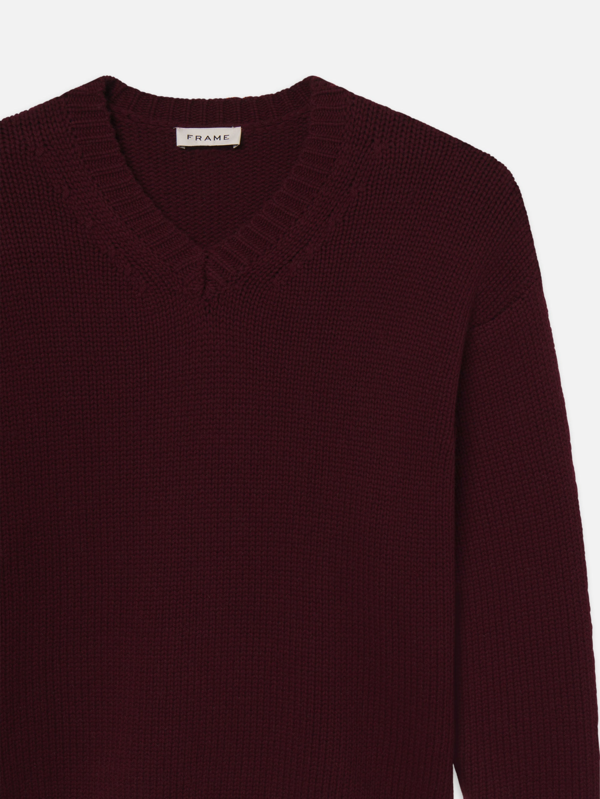 Oversized Sweater in Burgundy - 2