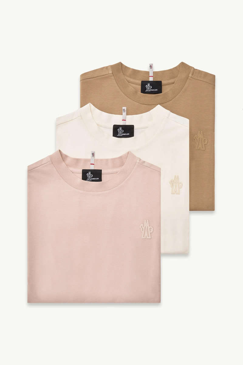 Logo Patch Cotton Blend T-Shirt (Three Pack) 1