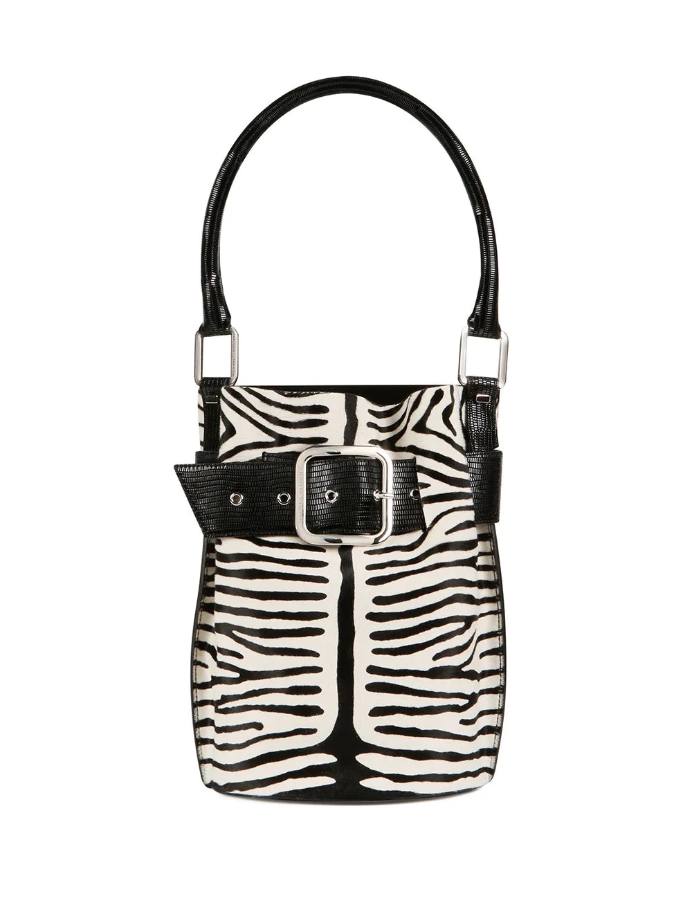 Wanda zebra-print bucket bag - 1