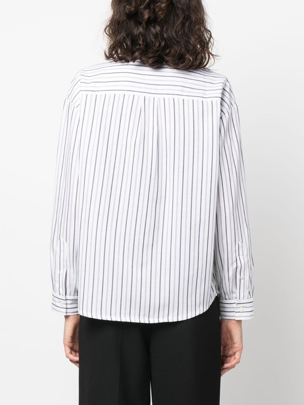 striped cotton-wool blend shirt - 4
