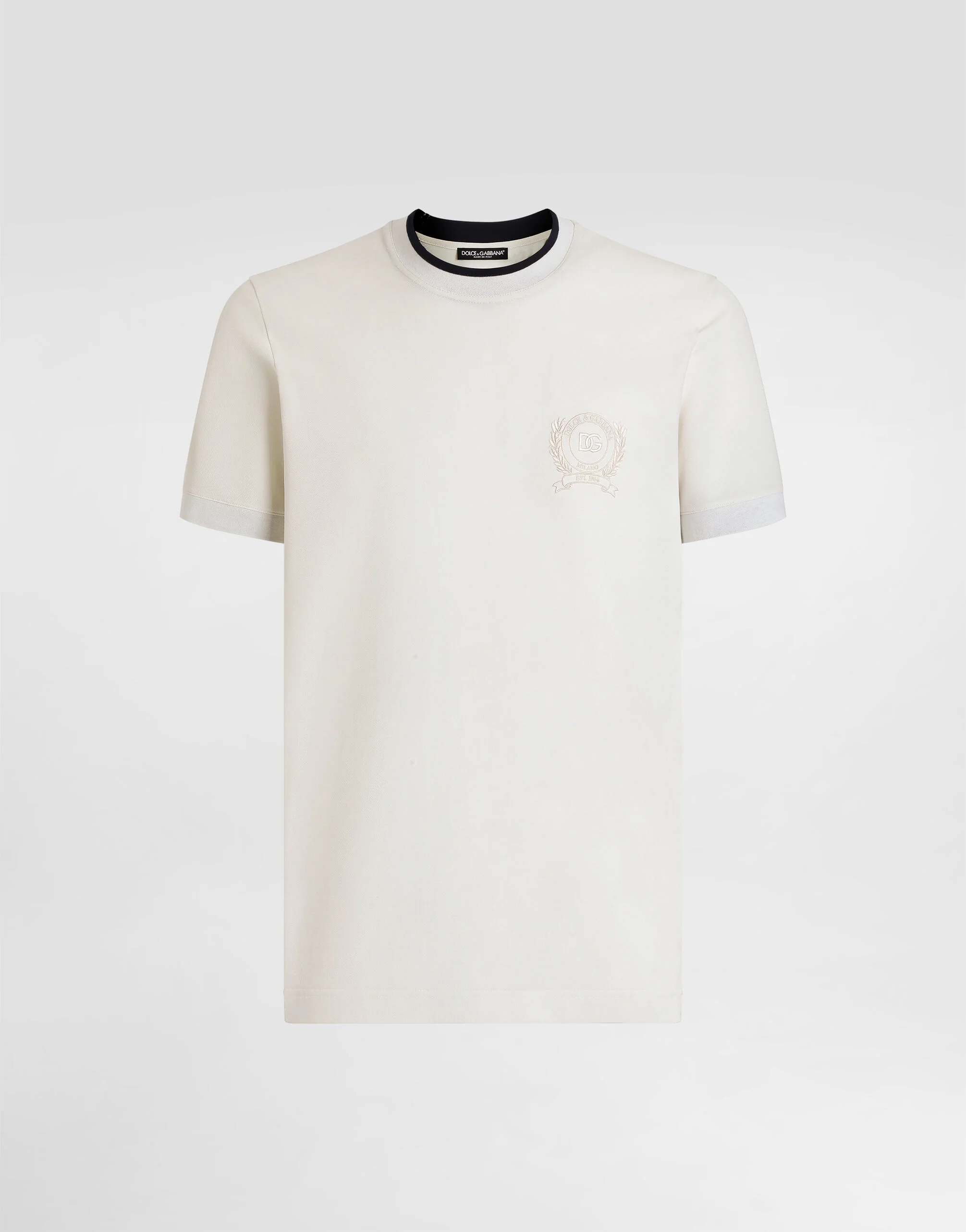 Technical piqué t-shirt with embroidery - 1