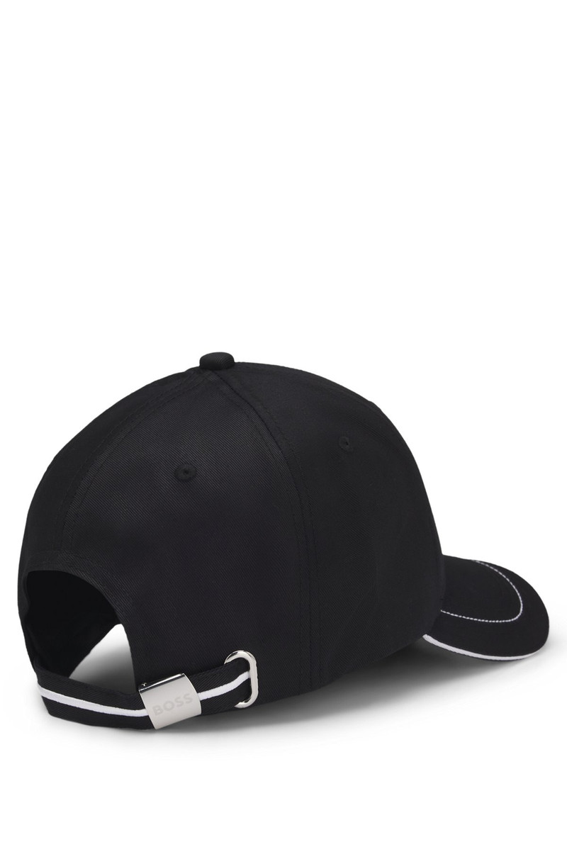 COTTON-TWILL CAP WITH EMBROIDERED LOGO AND METAL BUCKLE 3