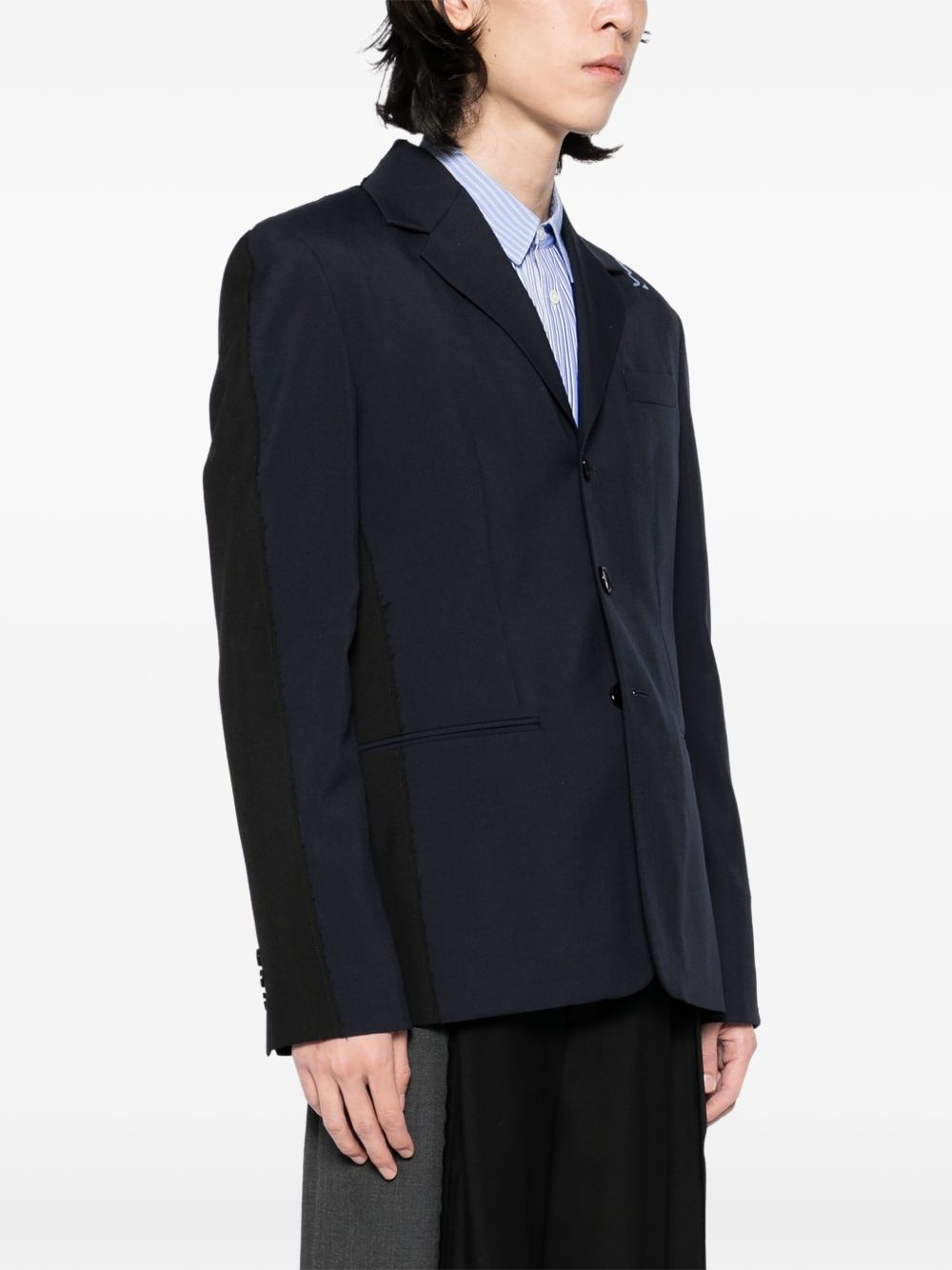 single breasted wool blazer - 3